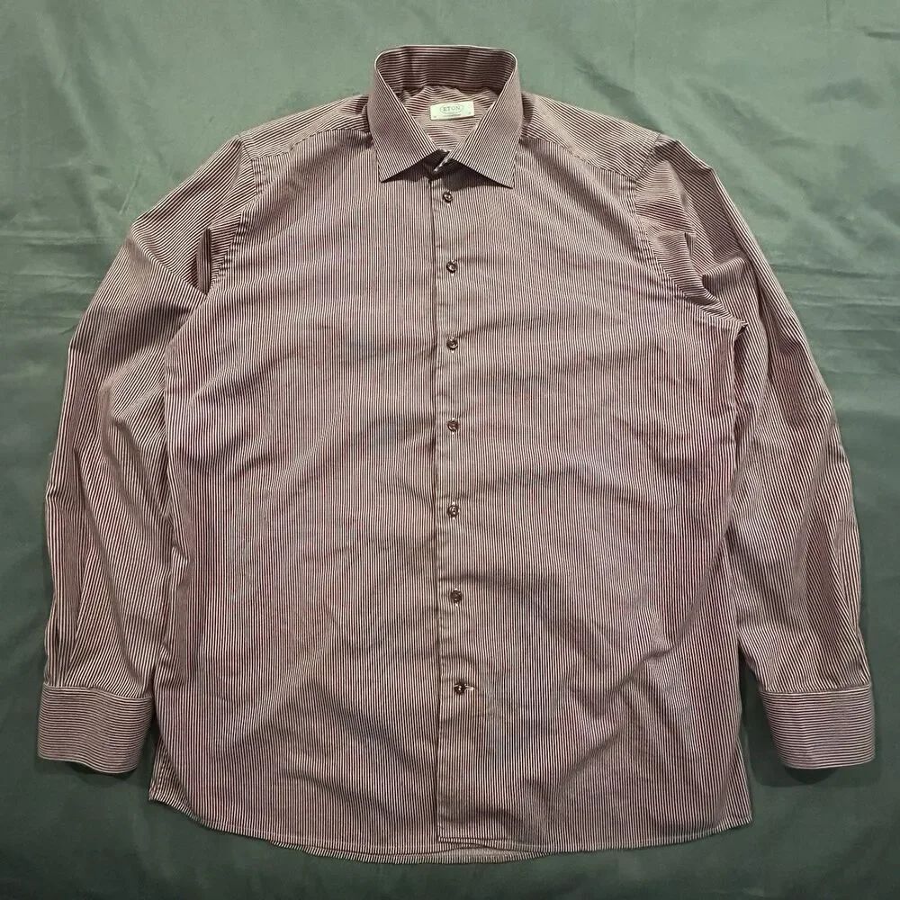Eton Shirt Mens 17 43 Contemporary Dress Button Front Long Sleeve Striped